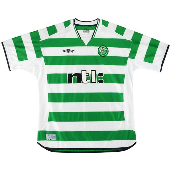 Camiseta Celtic Replica Primera Ropa Retro 2001 2003 Verde